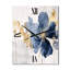 Horloge murale florale en métal bleu et blanc Hibiscus Tropical Harmony-1192193226
