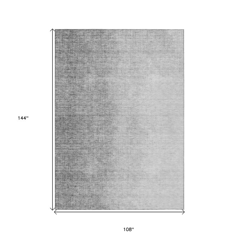 Tapis extérieur lavable abstrait argenté 9 pi x 12 pi