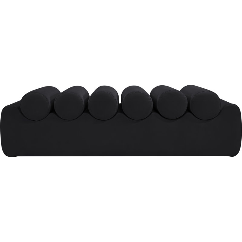 Rumble Vegan Leather Bench, 16.5" H x 56" W x 22" D, Black Vegan Leather