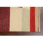 Tapis beige / rouge en laine noué à la main de conception unique 4 pi 4 po x 5 pi 9 po New Age