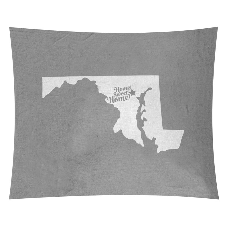 Tapisserie Home Sweet Baltimore, H 51 po x l 60 po, Gris