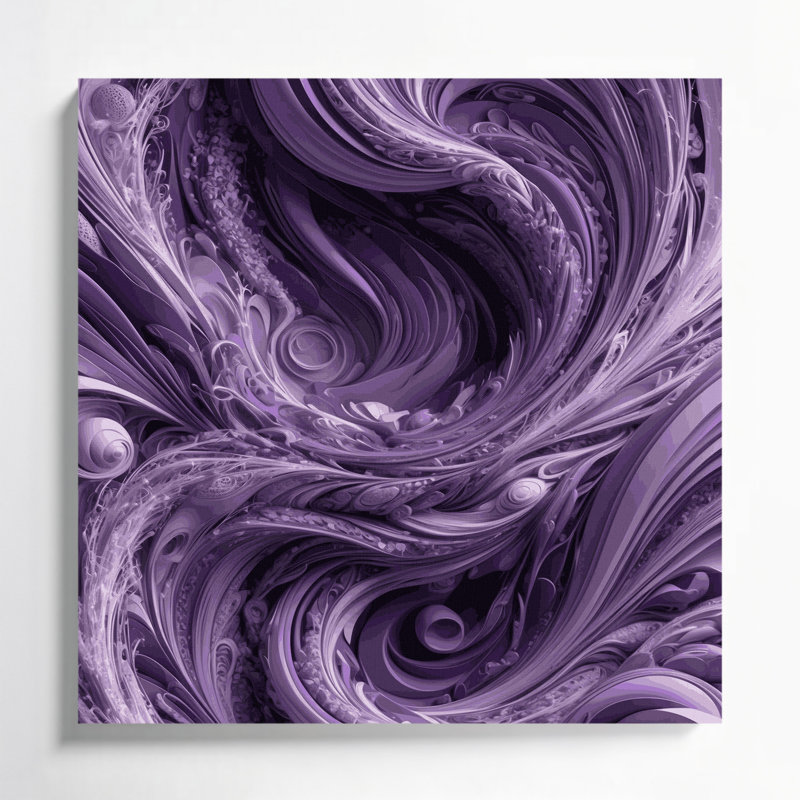 Art numérique sur toile, "Abstraction numérique" 61, H 12 po x l 12 po