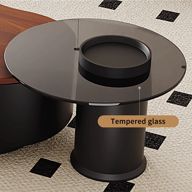 Table basse Minimalist, H 12,99 po x L 47,24 po x l 23,62 po, Noir, noir, noir, noir