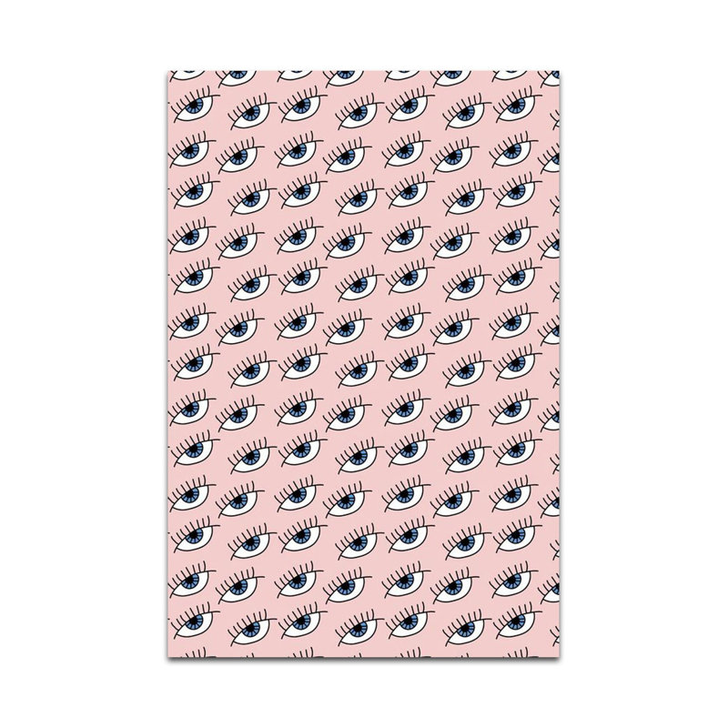 Tapis tissé rose et bleu, Rectangle 3 pi 11,24 po x 5 pi 10,87 po