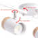 Modern 4 Light Track Lighting 32 Inch, Natural Solid Wood, Flexible Arm,GU10 Bulb Socket,Adjustable Track Heads Light Fixture