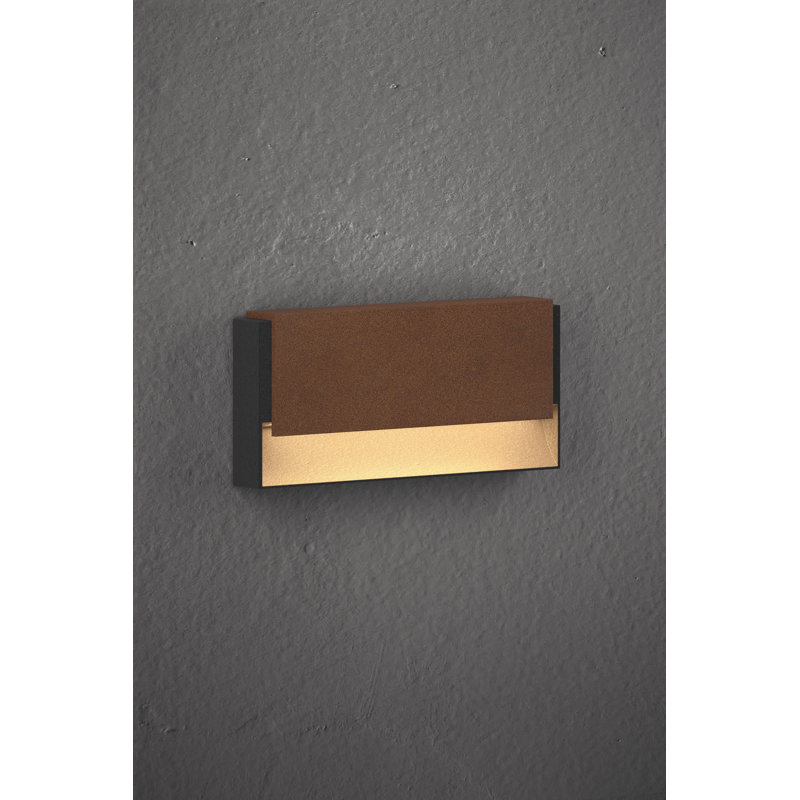 Marchepied encastré en aluminium à DEL anthracite Piazza, H 4,43 po x l 9,81 po x P 1,31 po, Rouille