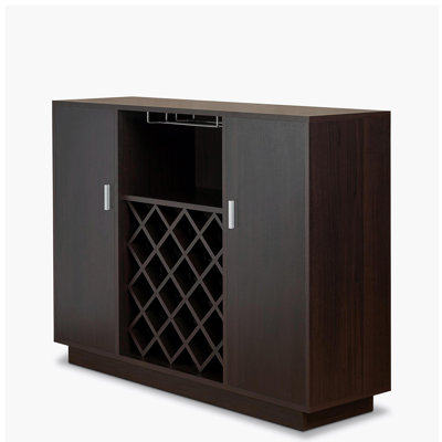 Hazen Espresso Finish Wine Cabinet