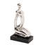 Sculpture de yoga Vandervort moderne en argent et noir Ustrasana