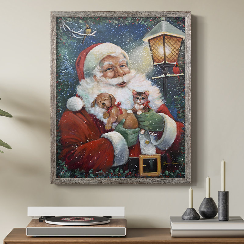 «Santa's Special Livraison», reproduction encadrée - bois massif, H 11 po x l 9 po