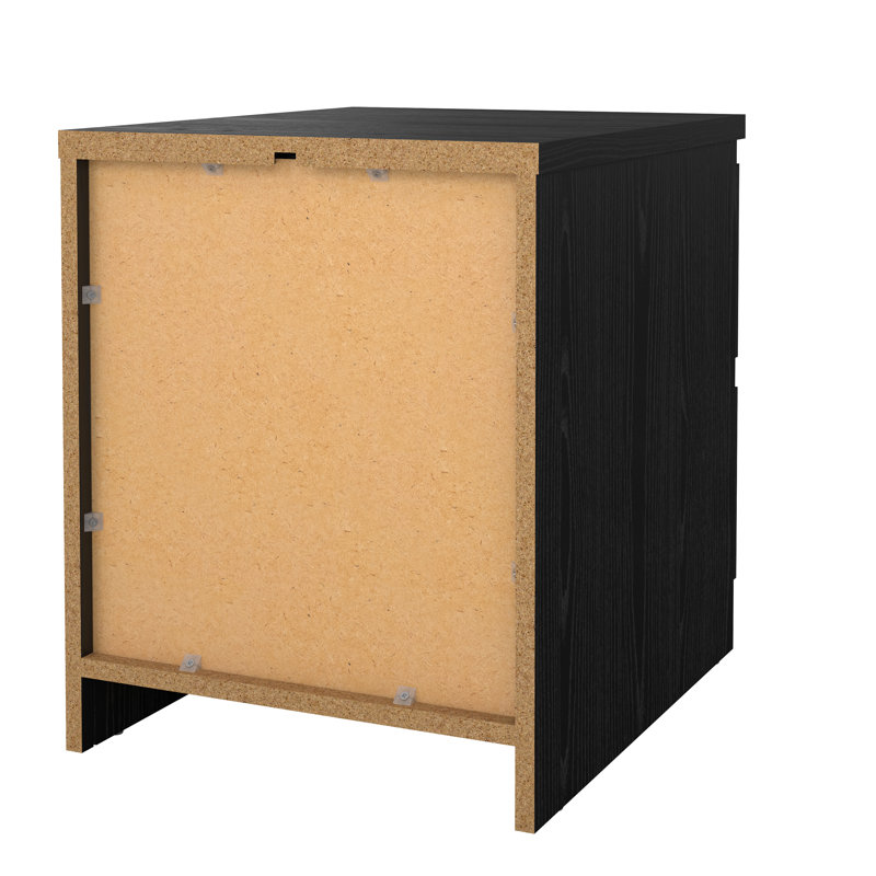 Jada 2 - Drawer Nightstand, Black Woodgrain