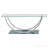 Chrome Rectangular U-Shaped Glass Top Coffee Table