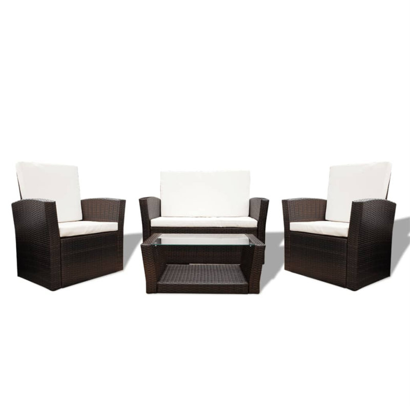 Thornaby Sofa Seating Group with Cushions, Brown