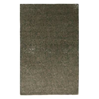Hand-Knotted European Style Rug Beige-Brown Green Floral Pattern By Isabelline