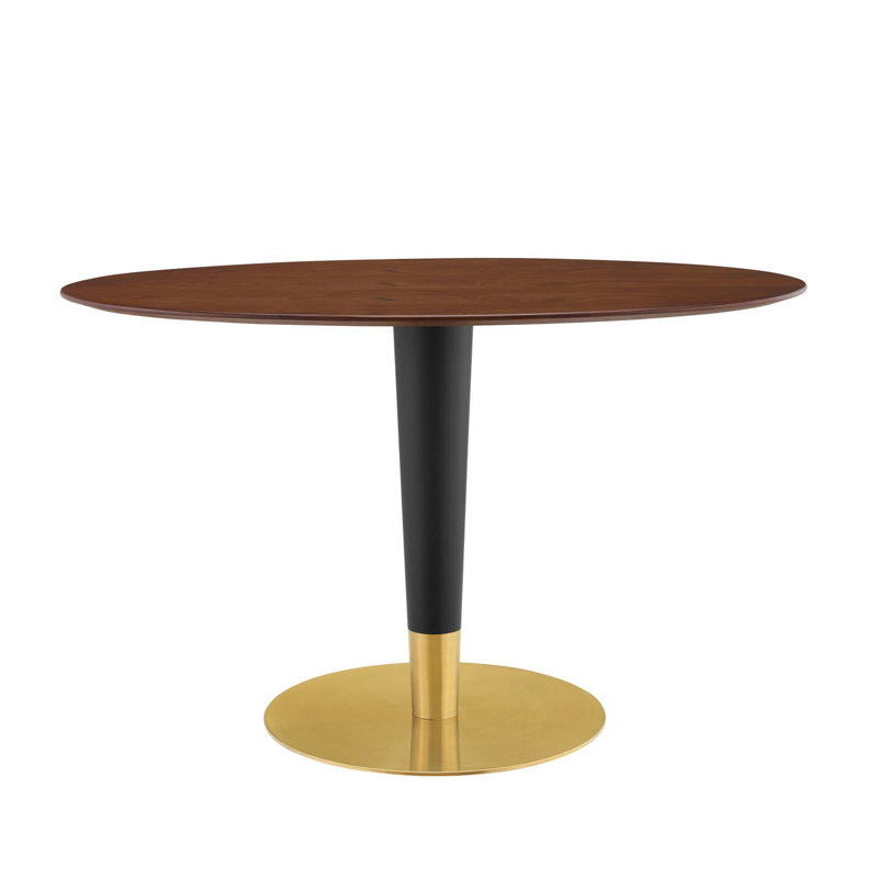 Table de salle à manger Zinque, 29.5", Noyer, L 27,5 po x L 47 po