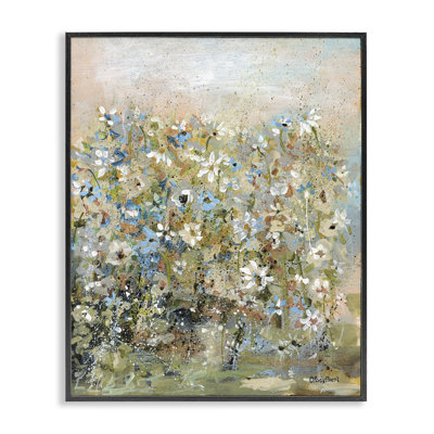 Fleurs de jardin mouchetées, estampe numérique, conception par Roy Ebert