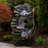 Rustic Stream Outdoor Water Fountain with LED Lighting, Adjustable Flow, and Durable Weather-Resistant Build