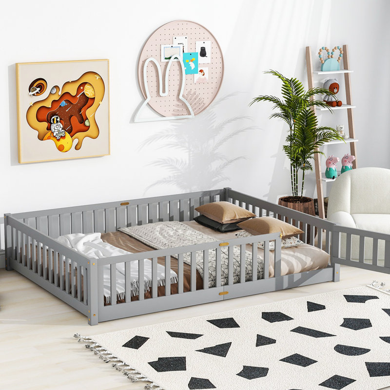 Lit plateforme 17,63 po Falca, gris