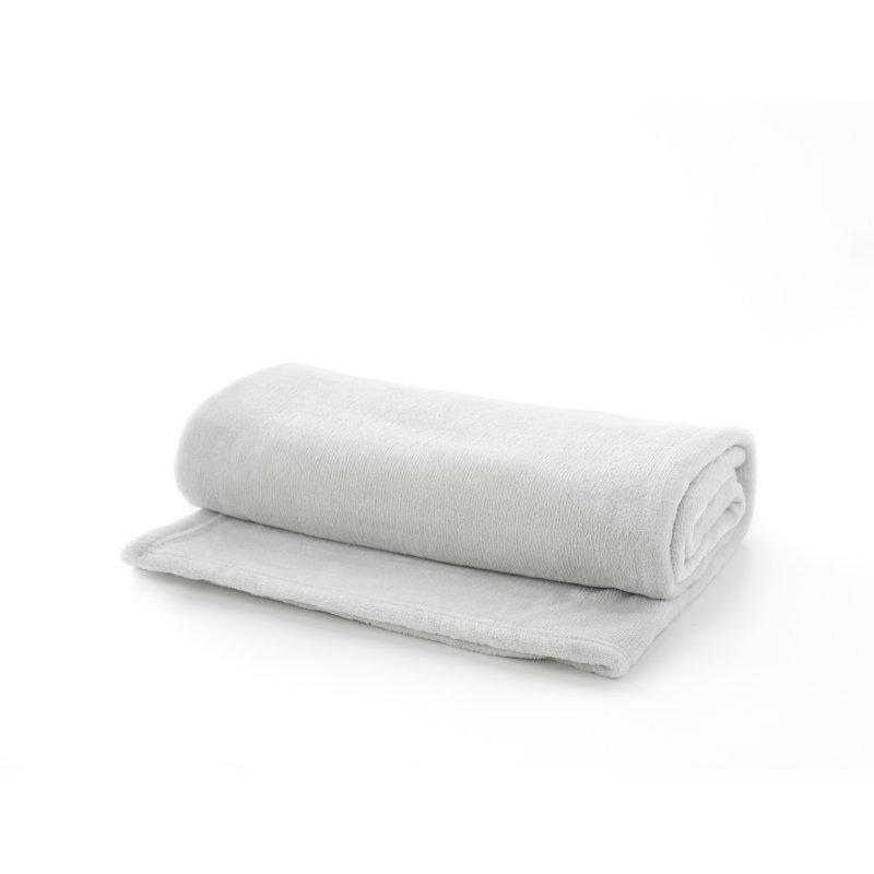 Plain Weave / Muslin Throw Blanket, Silver