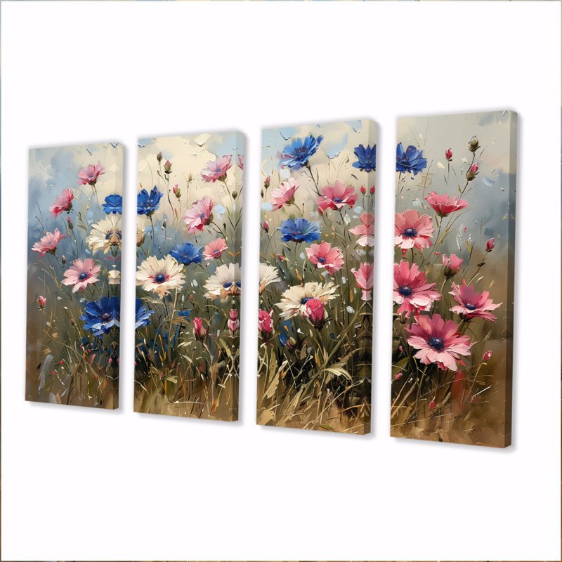 Ensemble de salon art mural bleues et bleues, H 28 po x l 48 po