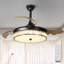 Ventilateur de plafond 42 "rétractable en cristal avec lumière et télécommande-505252999