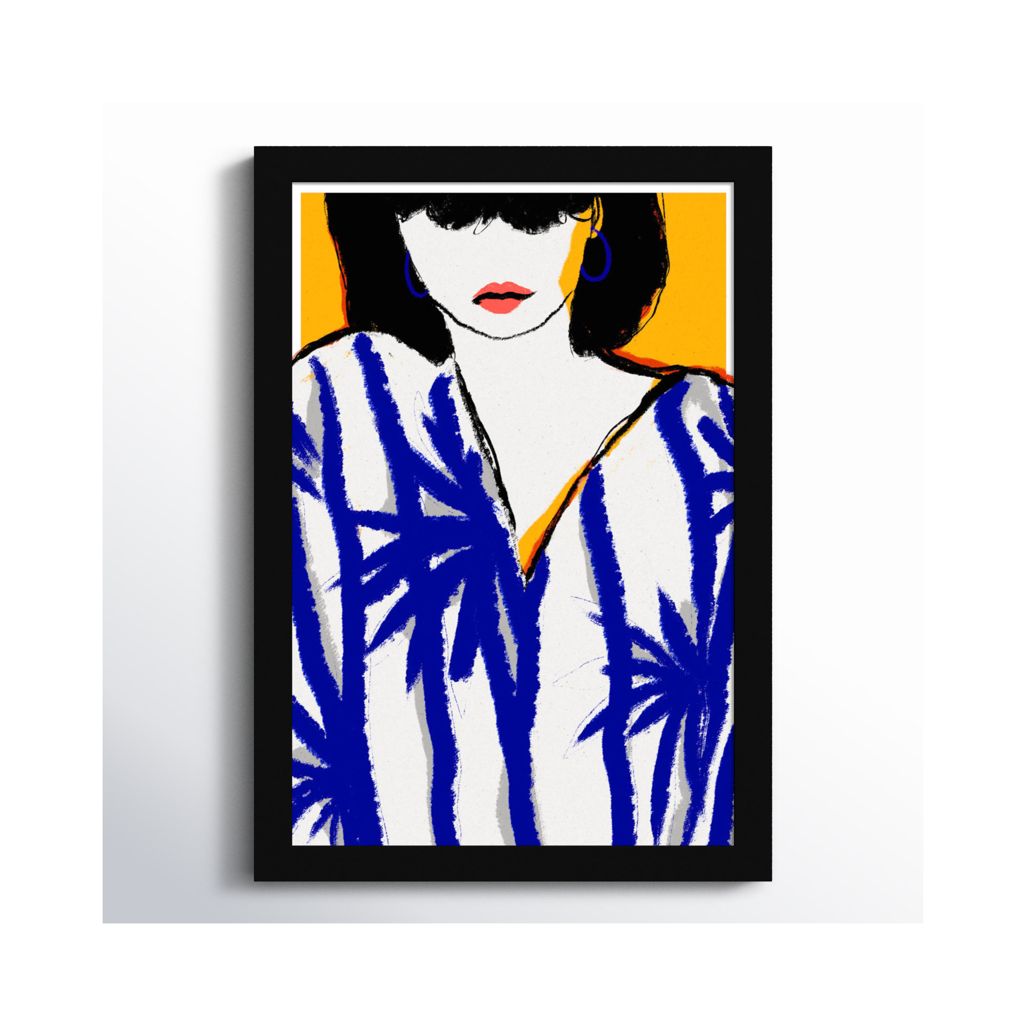 Summer Memories by Treechild  Wood Framed Wall Art Print, Black, 17" H x 12" W