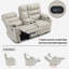 Fauteuil inclinable électrique avec console, causeuse électrique inclinable avec chaleur et vibrations-1462770560