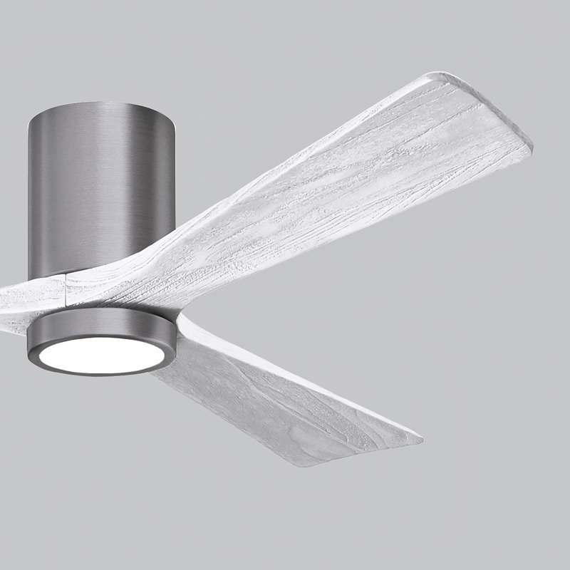 Irene LED Ceiling Fan, Brushed Pewter, 60", Matte White