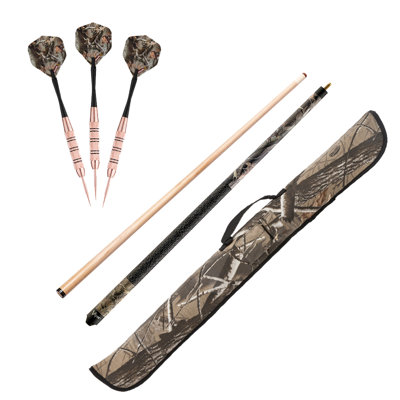 Fat Cat Realtree Hardwoods HD Steel Tip Darts 23gm, Viper Realtree Hardwoods Camouflage Cue and Viper Realtree Hardwoods HD Soft Cue Case