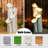 31.25"H 4-Tiered Lotus Leaf Textured Ceramic Pots Outdoor Floor Fountain With Pump And LED Light (KD)-251725640