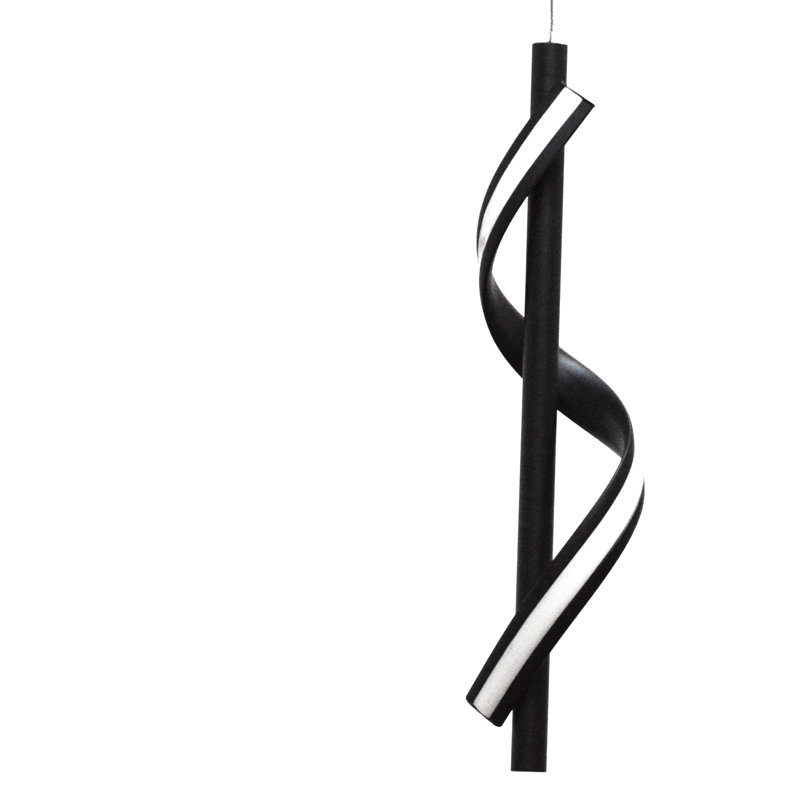 1 - Light Matte Black LED Unique/Statement Pendant