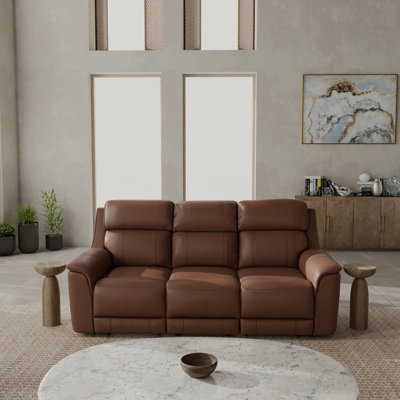 Oslo Dual Power Reclining Sofa In Pecan