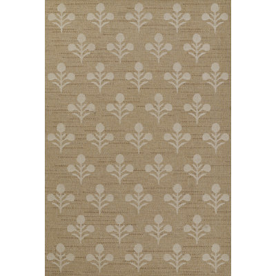 Saybrook Floral Power Loom Polypropylene Plastic Indoor / Outdoor Area Rug in Beige/Brown