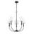 Billet 5-Light Chandelier with Fabric Shades-100090071
