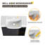 Meuble-lavabo mural 24 po avec lavabo en céramique, armoire de salle de bain flottante moderne avec tablette ouverte et porte simple, conception peu encombrante pour salle de bain-827477530-827477532