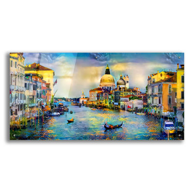 Grand canal de Venise, Italie et La Salute par Pierre Gavidia - peinture sans cadre