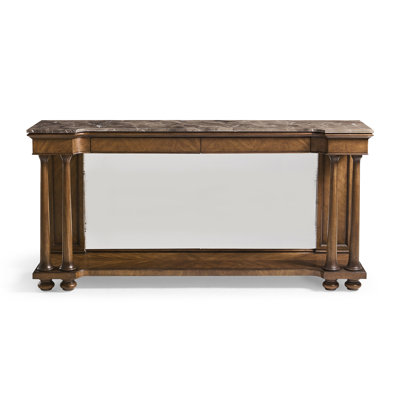 JC Traditional 72'' W Marble Console Table