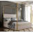 Luxury Metal Canopy Bed with Tall Corduroy Upholstered Headboard-1020800358-1010273788