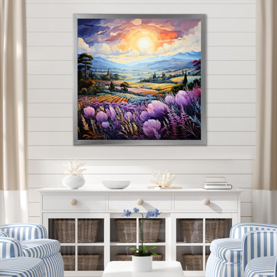 «France Lavender Landscape II», reproduction sur toile
