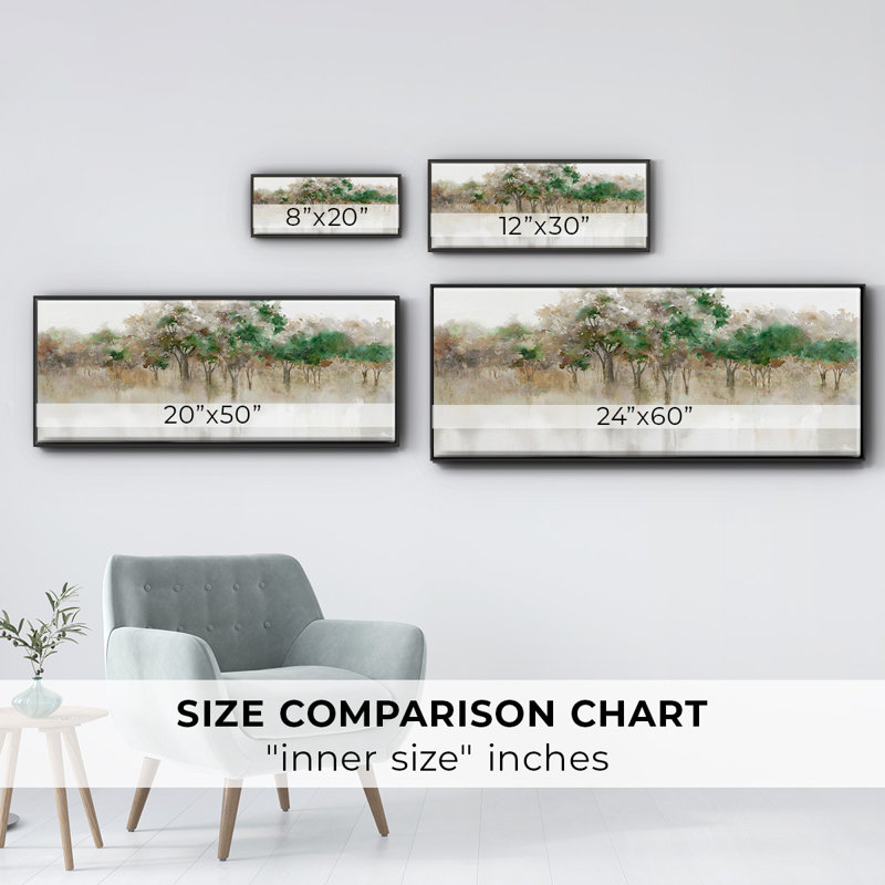 Subtil Meadow Reflections - Toile encadrée, H 20 po x l 50 po