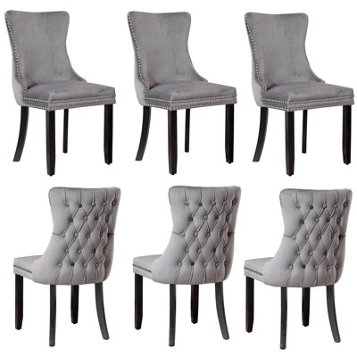 Meritxell Tufted Velvet Upholstered Back Parsons Chair Dining Chair(Set of 2)