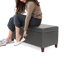 Repose-pieds de rangement rectangulaire en similicuir de 17,8 po Matimila
