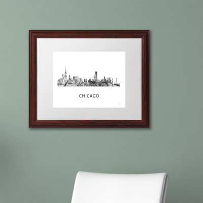 " Chicago Illinois Skyline WB-BW " Acrylic Print