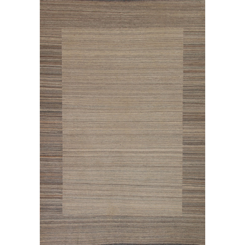 Tapis rayé kilim moderne 8 x 10