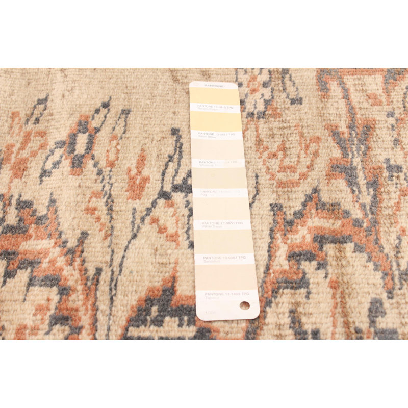 Tapis kaki clair rétro Melis 6 pi 2 po x 9 pi 5 po