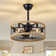 20" Farmhouse Caged Ceiling Fan With Light Kit And Remote Control Included