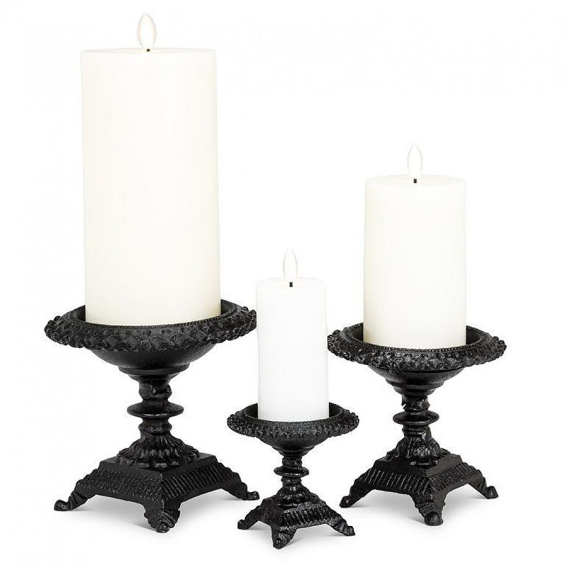 Porte-bougie moyen, H 5 po x l 5,25 po x P 5,25 po