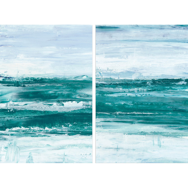 « inversed eaux iii », ensemble de 2 reproductions de peintures à l’acrylique sur toile, H 60 po x l 40 po x L 1,5 po