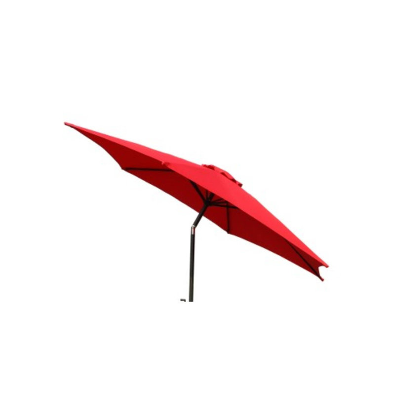 Parasol 9 'avec sac de transport, abat-jour durable pour balcon et cour, Rouge
