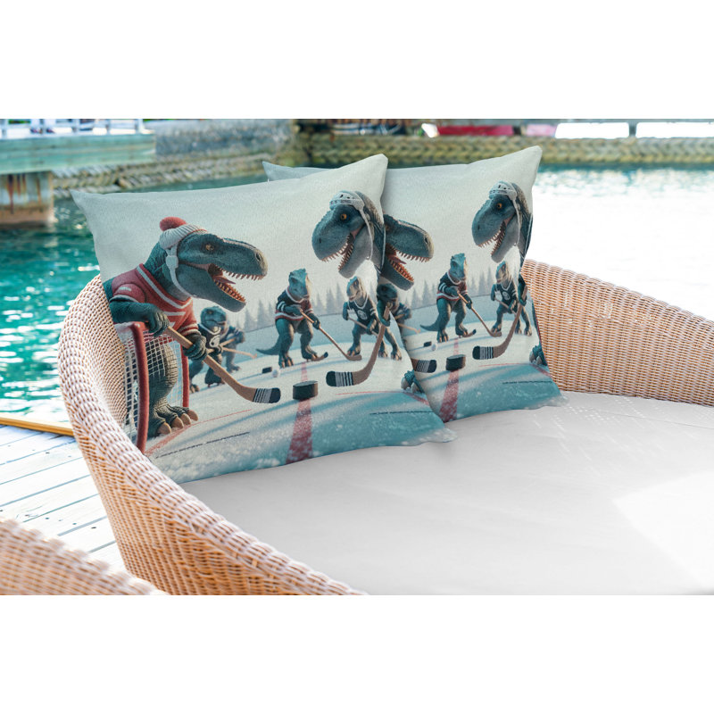 Housse de coussin en tissu pour l'intérieur et l'extérieur, H 24 po x l 24 po, Carré