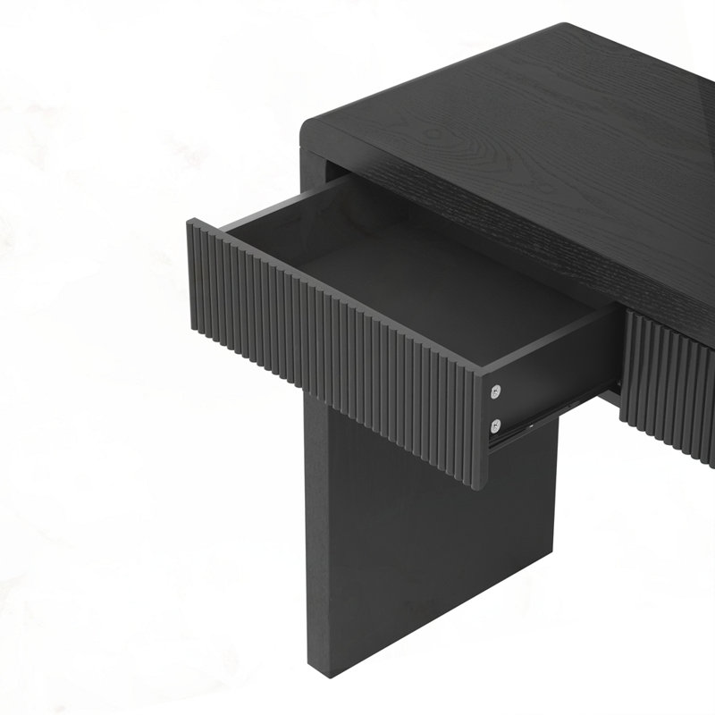 Console rustique avec tiroirs, Noir